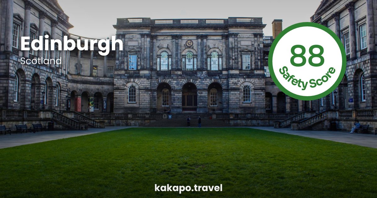 Edinburgh, Scotland — safety score 88 out of 100