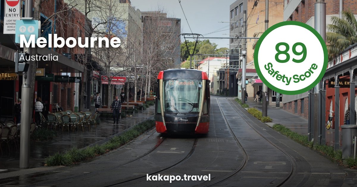 Melbourne, Australia — safety score 89 out of 100