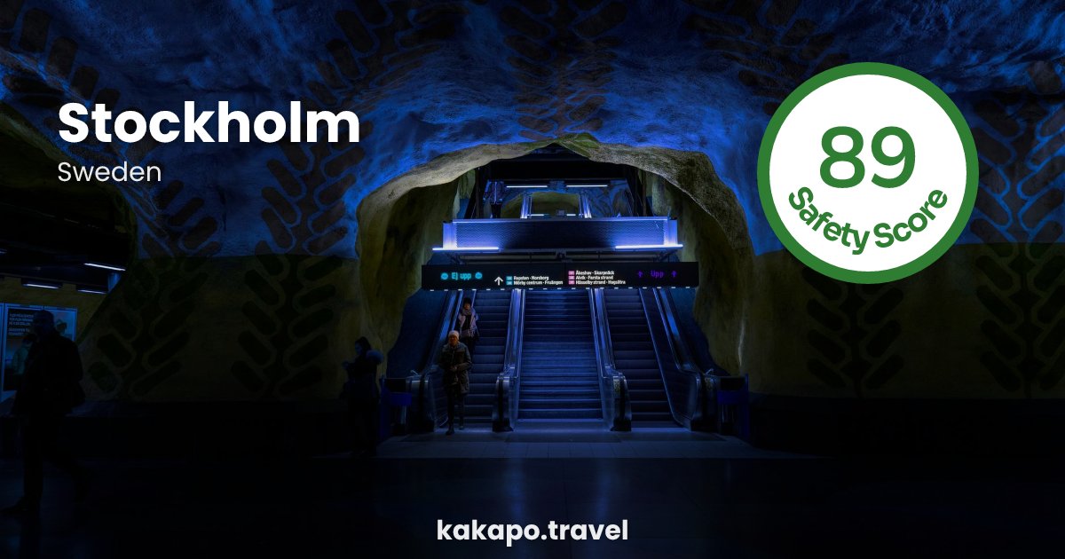 Stockholm, Sweden — safety score 89 out of 100