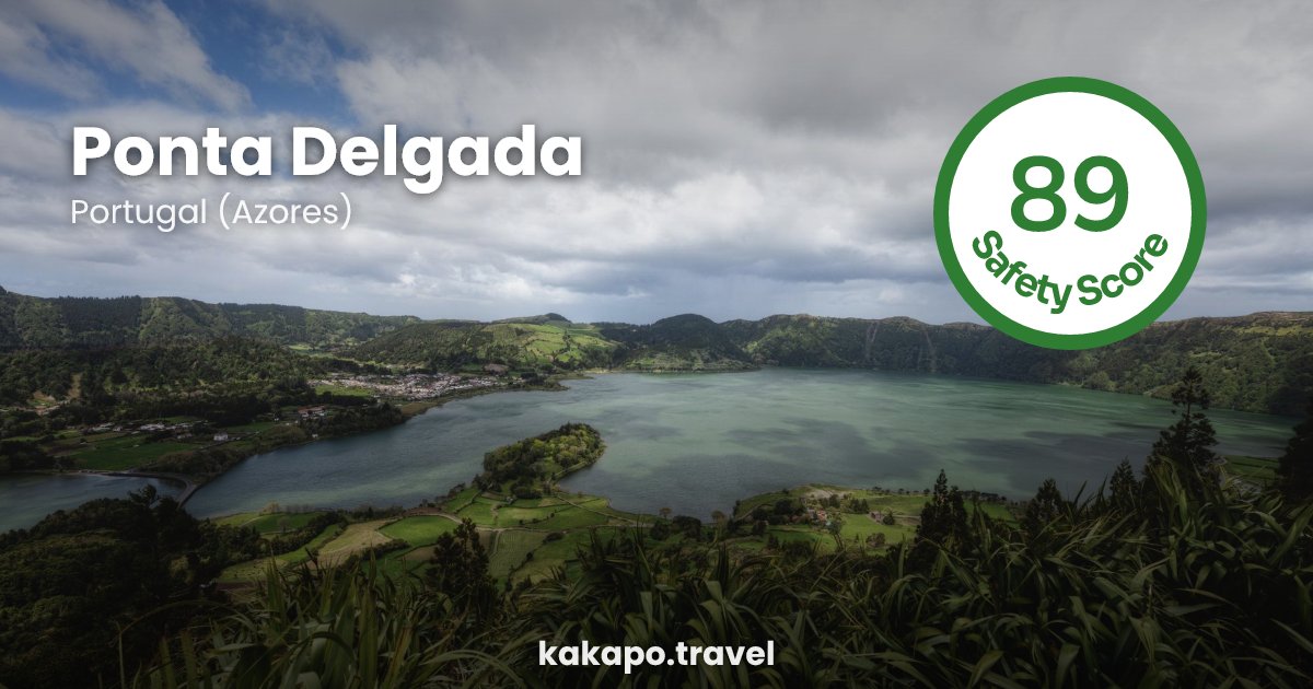 Ponta Delgada, Portugal (Azores) — safety score 89 out of 100