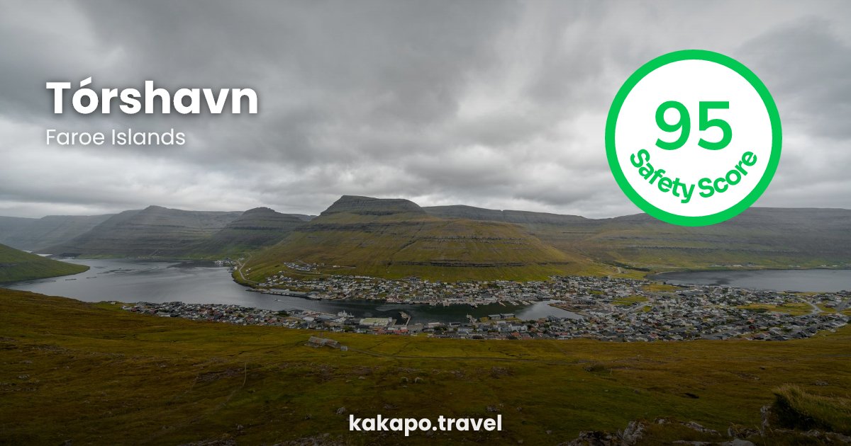 Tórshavn, Faroe Islands — safety score 95 out of 100