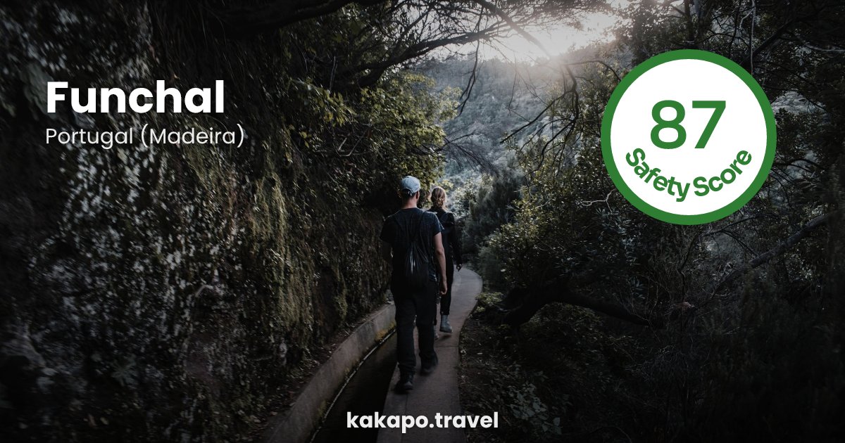Funchal, Portugal (Madeira) — safety score 87 out of 100