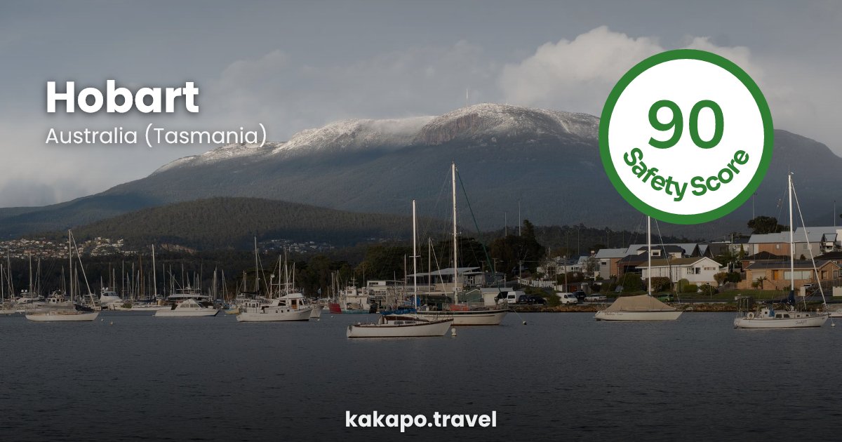 Hobart, Australia (Tasmania) — safety score 90 out of 100
