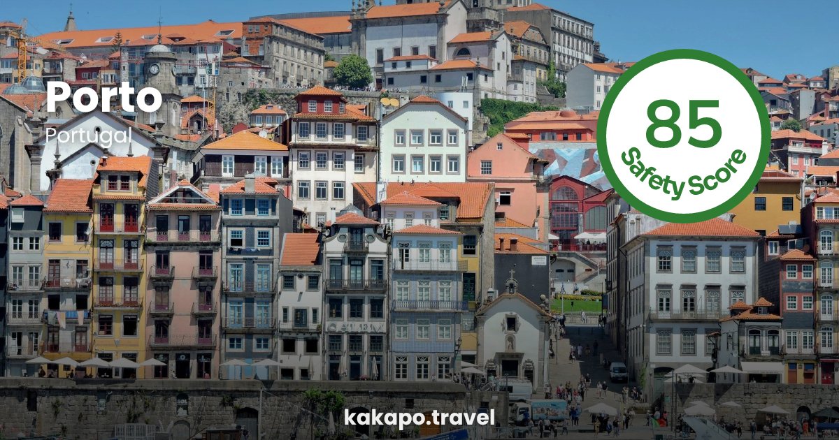 Porto, Portugal — safety score 85 out of 100