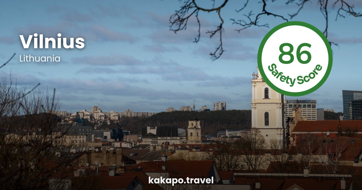 Vilnius, Lithuania — safety score 86 out of 100