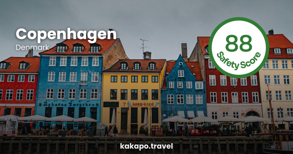 Copenhagen, Denmark — safety score 88 out of 100