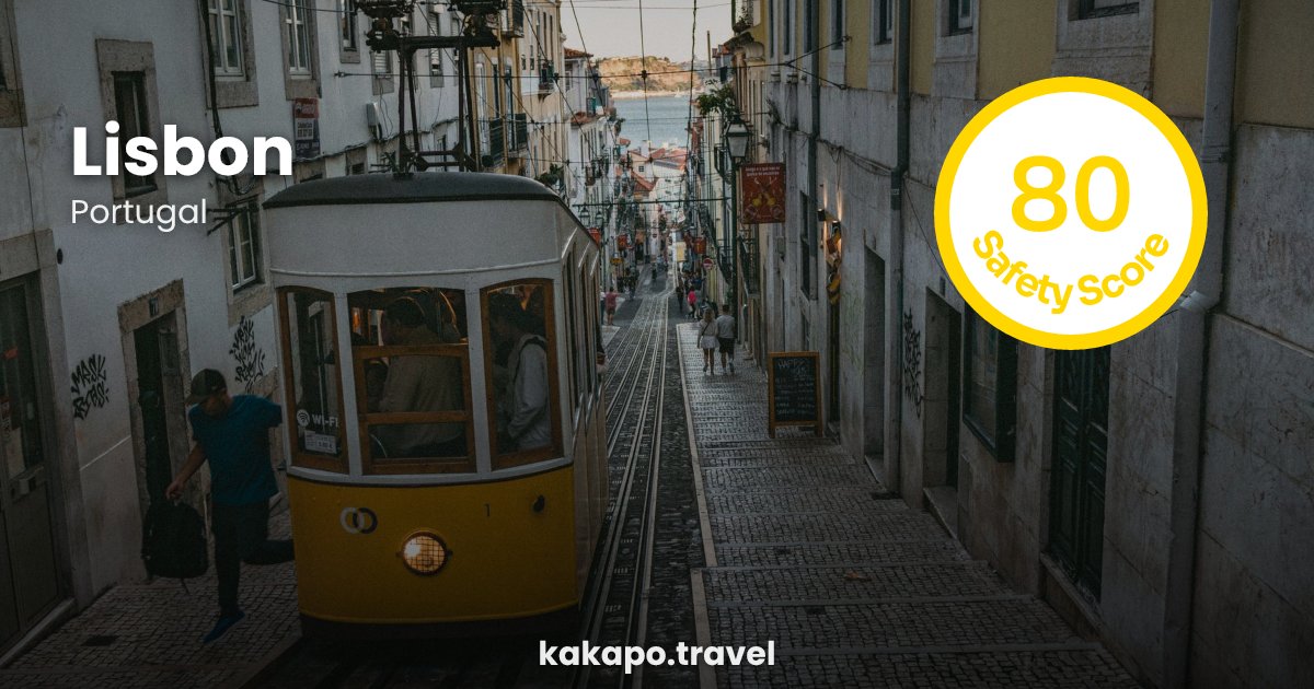 Lisbon, Portugal — safety score 80 out of 100