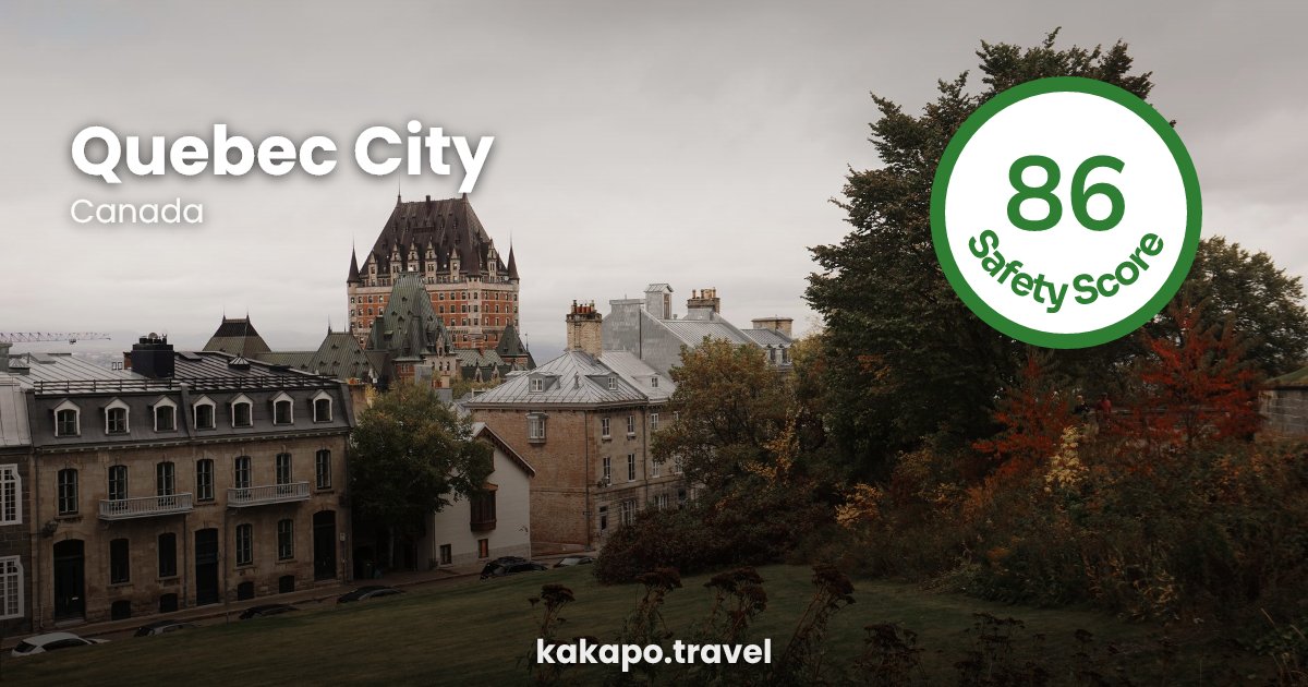 Quebec City, Canada — safety score 86 out of 100