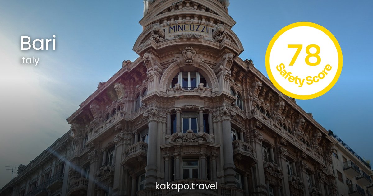 Is Bari, Italy safe? — Kakapo travel safety guide