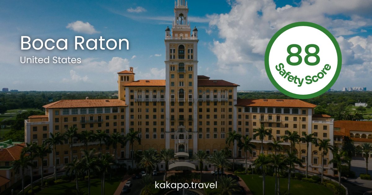 Is Boca Raton, United States safe? — Kakapo travel safety guide
