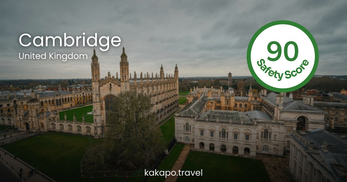 Is Cambridge, United Kingdom safe? — Kakapo travel safety guide