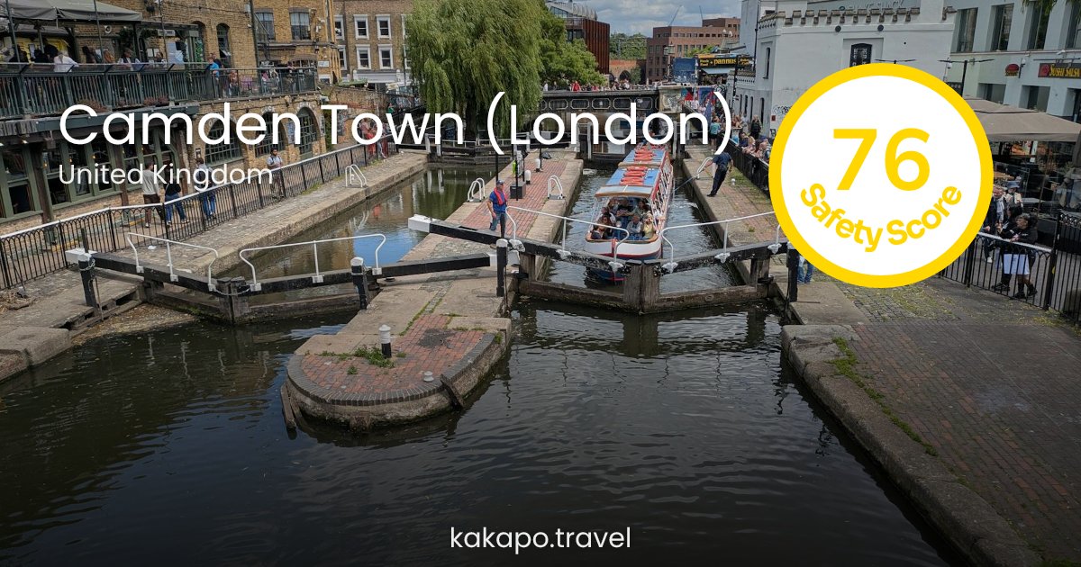 Is Camden Town (London), United Kingdom safe? — Kakapo travel safety guide