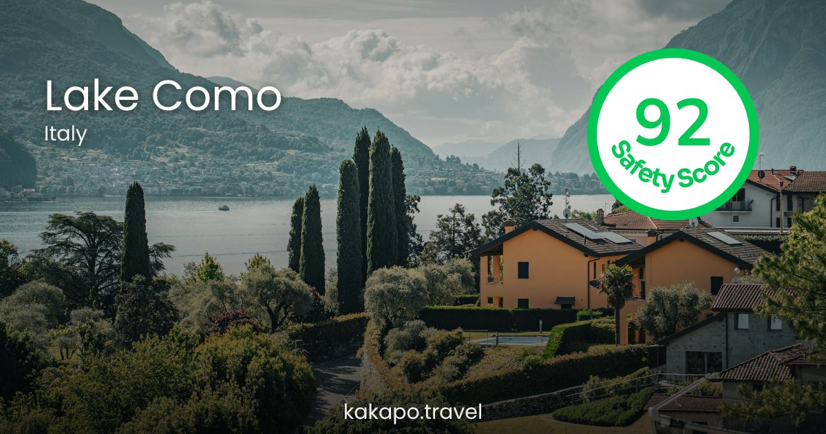 Is Lake Como, Italy safe? — Kakapo travel safety guide
