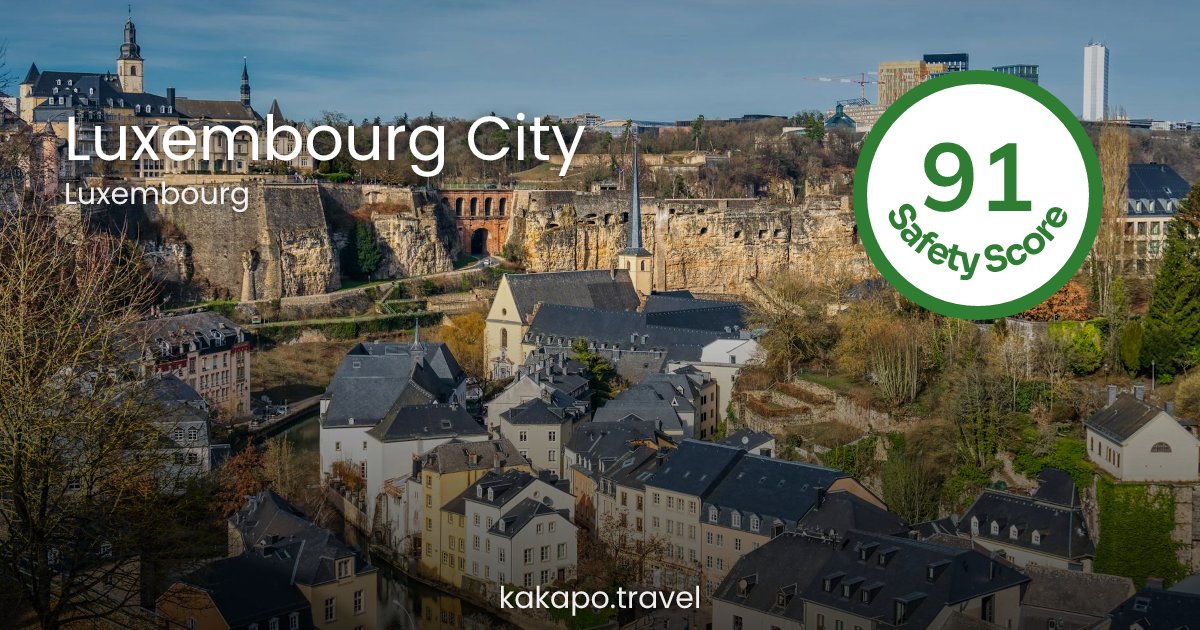 Is Luxembourg City, Luxembourg safe? — Kakapo travel safety guide