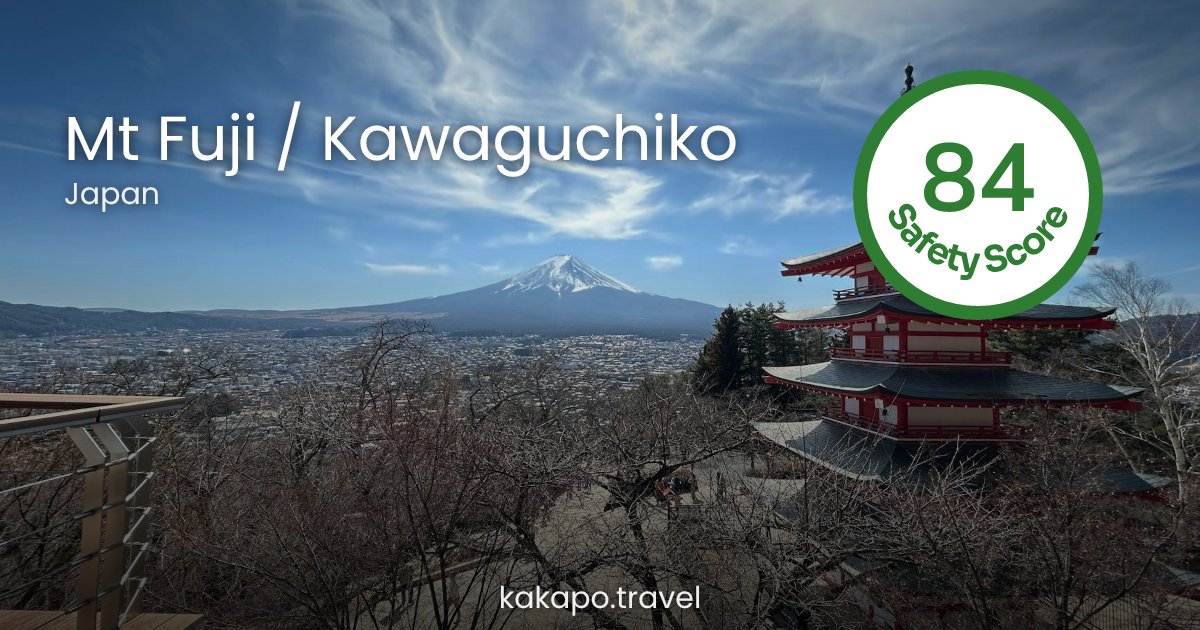 Is Mt Fuji / Kawaguchiko, Japan safe? — Kakapo travel safety guide