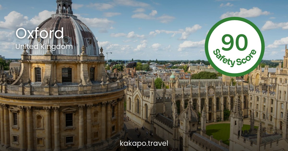 Is Oxford, United Kingdom safe? — Kakapo travel safety guide