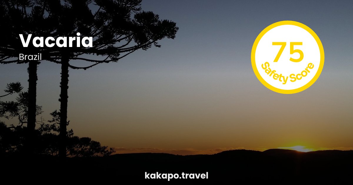 Is Vacaria, Brazil safe? — Kakapo travel safety guide