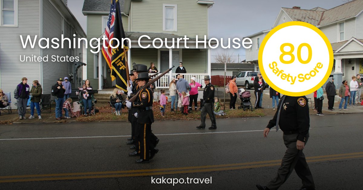 Is Washington Court House, United States safe? — Kakapo travel safety guide