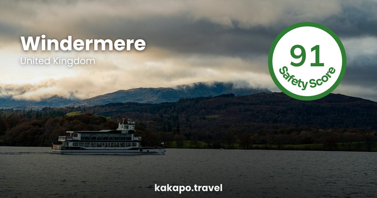 Is Windermere, United Kingdom safe? — Kakapo travel safety guide