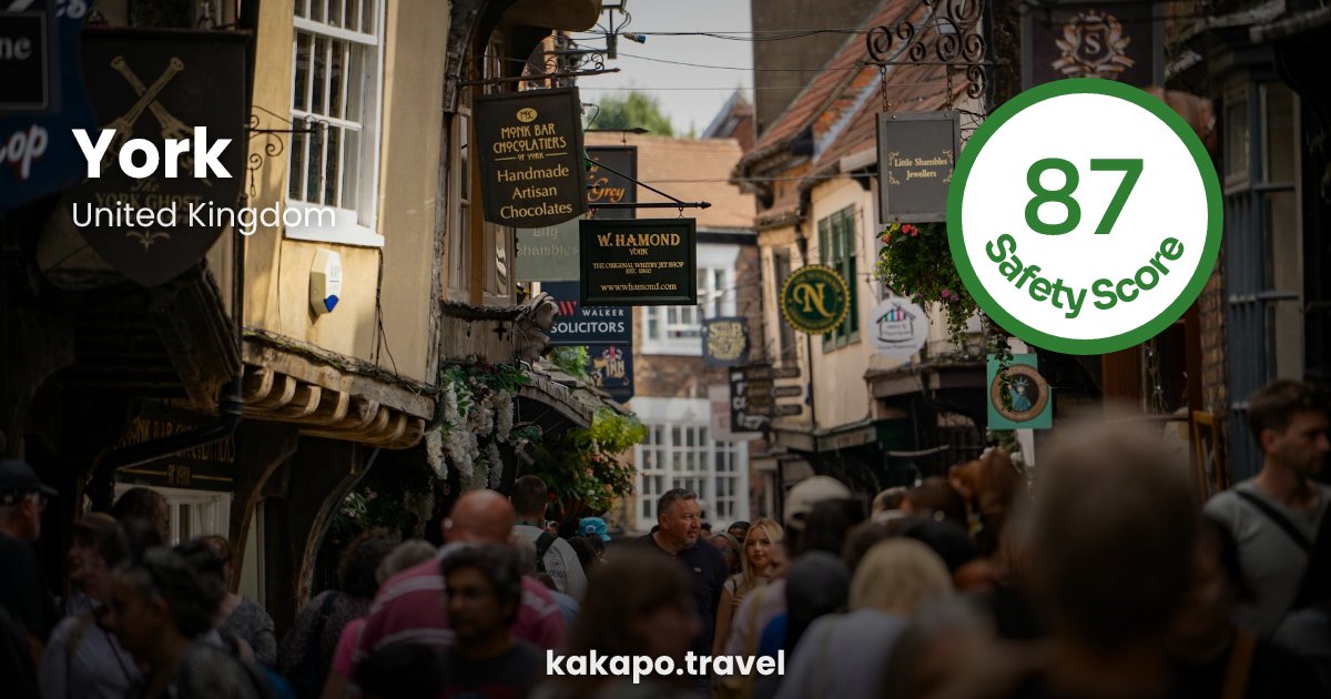 Is York, United Kingdom safe? — Kakapo travel safety guide