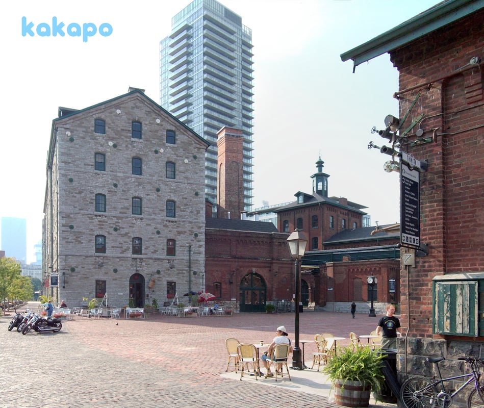 Inside the Distillery District — daytime and evening in Distillery District, Toronto, Canada — Kakapo travel safety guide