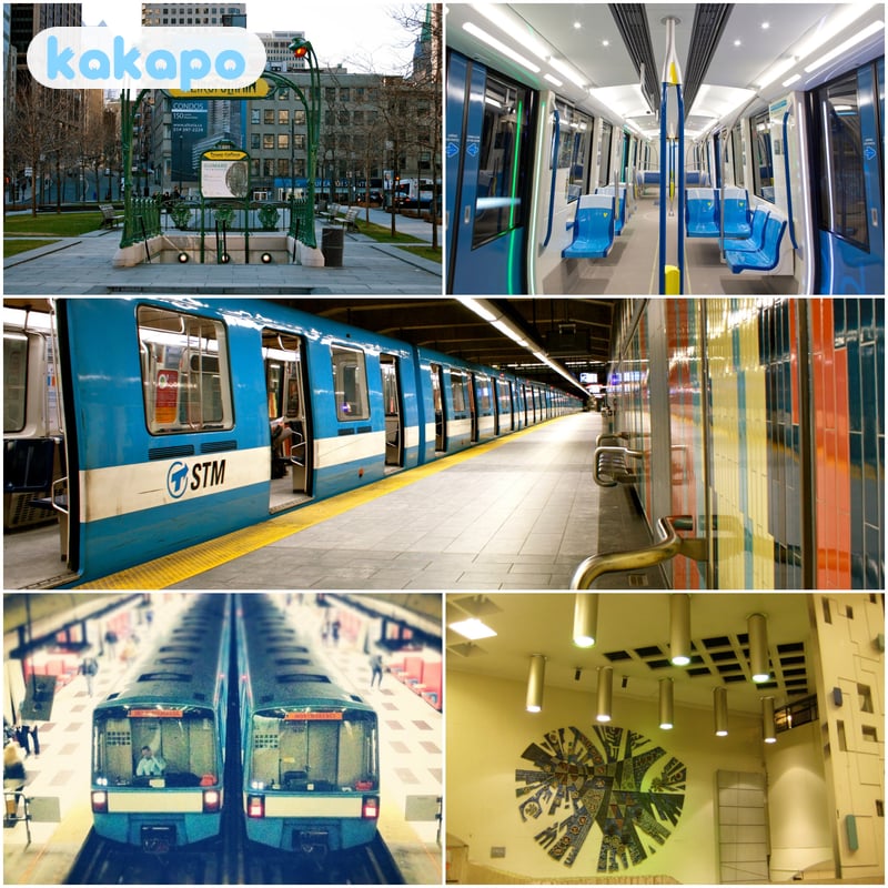 The four-line system at a glance in Montreal Metro, Canada — Kakapo travel safety guide